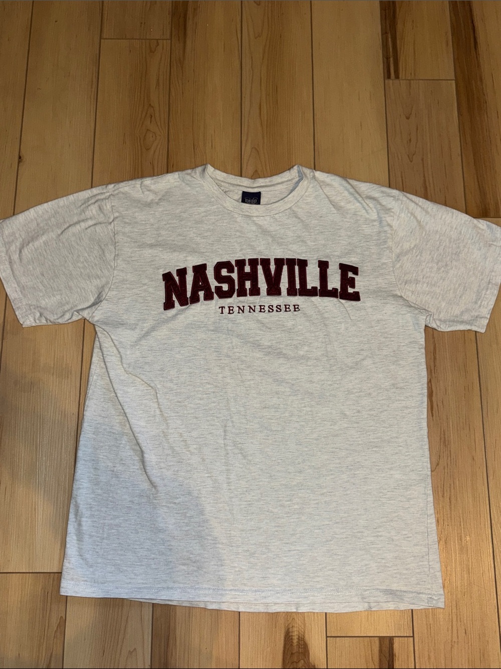 Nashville Tennessee Unisex Light Heather Gray Short Sleeve T-Shirt Size Large